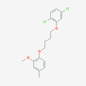 molecular formula C18H20Cl2O3 B5094617 1,4-dichloro-2-[4-(2-methoxy-4-methylphenoxy)butoxy]benzene 