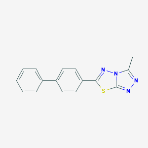 molecular formula C16H12N4S B509462 6-(Biphenyl-4-yl)-3-methyl[1,2,4]triazolo[3,4-b][1,3,4]thiadiazole CAS No. 193744-10-4