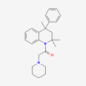 2,2,4-trimethyl-4-phenyl-1-(1-piperidinylacetyl)-1,2,3,4-tetrahydroquinoline