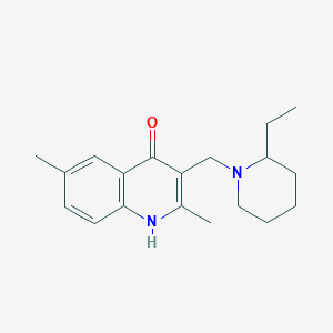 3-[(2-ethyl-1-piperidinyl)methyl]-2,6-dimethyl-4-quinolinol