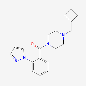 1-(cyclobutylmethyl)-4-[2-(1H-pyrazol-1-yl)benzoyl]piperazine trifluoroacetate