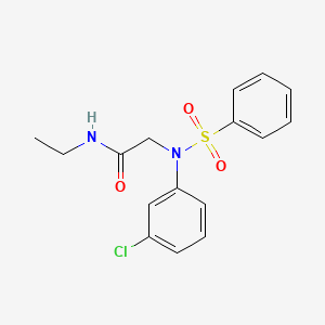 2-[N-(benzenesulfonyl)-3-chloroanilino]-N-ethylacetamide