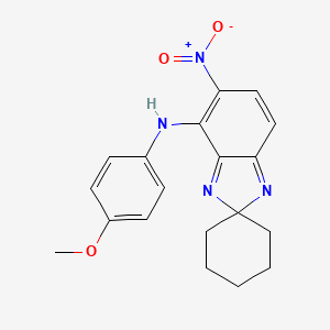 molecular formula C19H20N4O3 B5094674 N-(4-methoxyphenyl)-5-nitrospiro[benzimidazole-2,1'-cyclohexan]-4-amine 