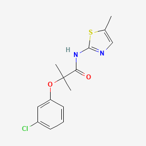 2-(3-CHLOROPHENOXY)-2-METHYL-N-(5-METHYL-13-THIAZOL-2-YL)PROPANAMIDE