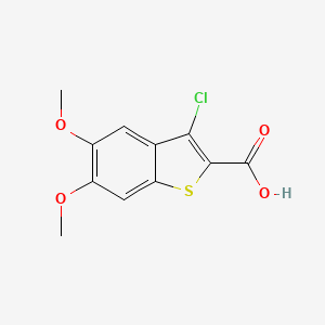 molecular formula C11H9ClO4S B5094722 3-chloro-5,6-dimethoxy-1-benzothiophene-2-carboxylic acid 