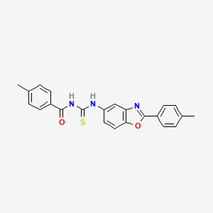 4-methyl-N-{[2-(4-methylphenyl)-1,3-benzoxazol-5-yl]carbamothioyl}benzamide