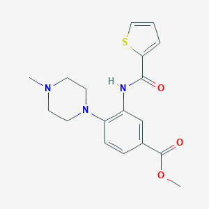 molecular formula C18H21N3O3S B509477 Methyl 4-(4-methylpiperazin-1-yl)-3-[(thiophen-2-ylcarbonyl)amino]benzoate CAS No. 876889-47-3