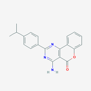 molecular formula C20H17N3O2 B5094775 4-Amino-2-(4-propan-2-ylphenyl)chromeno[4,3-d]pyrimidin-5-one CAS No. 6053-78-7