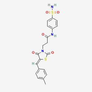 N-[4-(aminosulfonyl)phenyl]-3-[5-(4-methylbenzylidene)-2,4-dioxo-1,3-thiazolidin-3-yl]propanamide