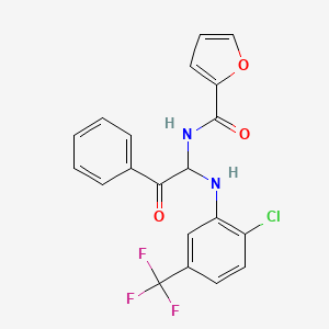 N-(1-{[2-chloro-5-(trifluoromethyl)phenyl]amino}-2-oxo-2-phenylethyl)furan-2-carboxamide