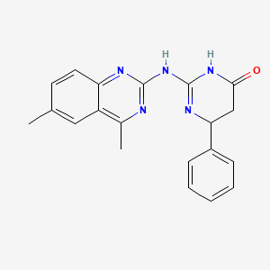 2-[(4,6-dimethylquinazolin-2-yl)amino]-6-phenyl-5,6-dihydropyrimidin-4(3H)-one