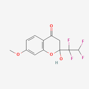 2-hydroxy-7-methoxy-2-(1,1,2,2-tetrafluoroethyl)-2,3-dihydro-4H-chromen-4-one