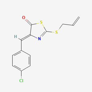 molecular formula C13H10ClNOS2 B5094837 2-(allylthio)-4-(4-chlorobenzylidene)-1,3-thiazol-5(4H)-one 