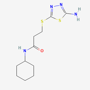 3-((5-Amino-1,3,4-thiadiazol-2-yl)thio)-N-cyclohexylpropanamide