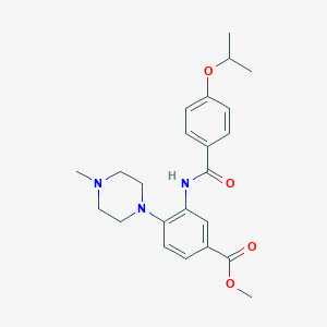 molecular formula C23H29N3O4 B509486 Methyl 4-(4-methylpiperazin-1-yl)-3-[(4-propan-2-yloxybenzoyl)amino]benzoate CAS No. 898695-75-5