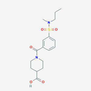 molecular formula C17H24N2O5S B5094899 1-[3-[Methyl(propyl)sulfamoyl]benzoyl]piperidine-4-carboxylic acid 