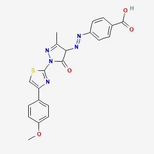 4-[[1-[4-(4-methoxyphenyl)-1,3-thiazol-2-yl]-3-methyl-5-oxo-4H-pyrazol-4-yl]diazenyl]benzoic acid