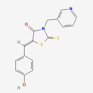 5-(4-hydroxybenzylidene)-3-(3-pyridinylmethyl)-2-thioxo-1,3-thiazolidin-4-one