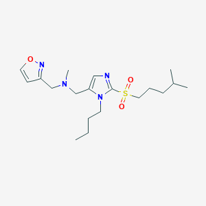 molecular formula C19H32N4O3S B5094945 ({1-butyl-2-[(4-methylpentyl)sulfonyl]-1H-imidazol-5-yl}methyl)(3-isoxazolylmethyl)methylamine 