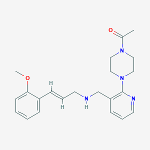 molecular formula C22H28N4O2 B5094956 (2E)-N-{[2-(4-acetyl-1-piperazinyl)-3-pyridinyl]methyl}-3-(2-methoxyphenyl)-2-propen-1-amine 