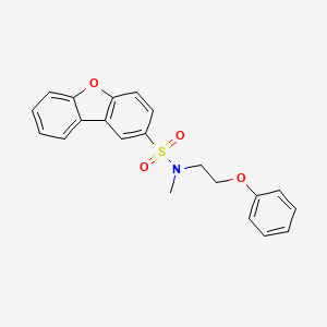 molecular formula C21H19NO4S B5094967 N-methyl-N-(2-phenoxyethyl)dibenzo[b,d]furan-2-sulfonamide 