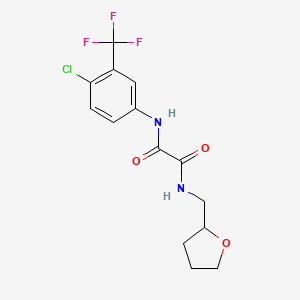 molecular formula C14H14ClF3N2O3 B5094978 N-[4-chloro-3-(trifluoromethyl)phenyl]-N'-(tetrahydro-2-furanylmethyl)ethanediamide 