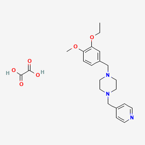 molecular formula C22H29N3O6 B5094992 1-[(3-Ethoxy-4-methoxyphenyl)methyl]-4-(pyridin-4-ylmethyl)piperazine;oxalic acid 