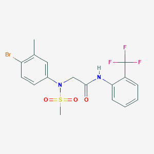 N~2~-(4-bromo-3-methylphenyl)-N~2~-(methylsulfonyl)-N~1~-[2-(trifluoromethyl)phenyl]glycinamide