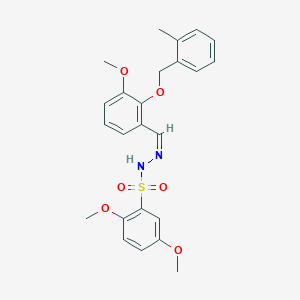 molecular formula C24H26N2O6S B5095048 2,5-dimethoxy-N'-{3-methoxy-2-[(2-methylbenzyl)oxy]benzylidene}benzenesulfonohydrazide 