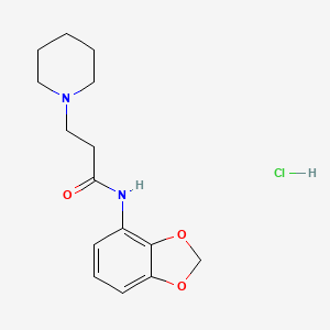 N-(1,3-benzodioxol-4-yl)-3-piperidin-1-ylpropanamide;hydrochloride