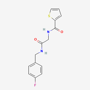 molecular formula C14H13FN2O2S B5095063 N-{2-[(4-fluorobenzyl)amino]-2-oxoethyl}-2-thiophenecarboxamide 