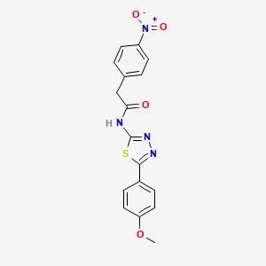 molecular formula C17H14N4O4S B5095068 N-[5-(4-methoxyphenyl)-1,3,4-thiadiazol-2-yl]-2-(4-nitrophenyl)acetamide 