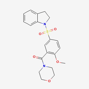 1-{[4-methoxy-3-(4-morpholinylcarbonyl)phenyl]sulfonyl}indoline