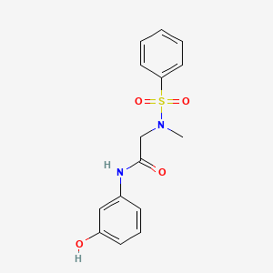 2-[benzenesulfonyl(methyl)amino]-N-(3-hydroxyphenyl)acetamide