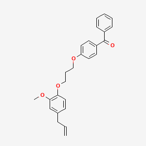 molecular formula C26H26O4 B5095098 [4-[3-(2-Methoxy-4-prop-2-enylphenoxy)propoxy]phenyl]-phenylmethanone 