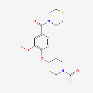 molecular formula C19H26N2O4S B5095124 4-{4-[(1-acetyl-4-piperidinyl)oxy]-3-methoxybenzoyl}thiomorpholine 