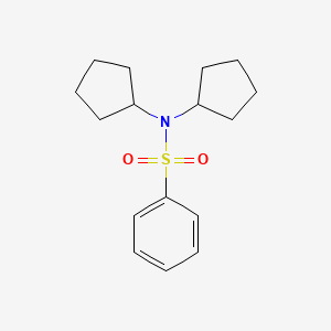 molecular formula C16H23NO2S B5095127 N,N-dicyclopentylbenzenesulfonamide 