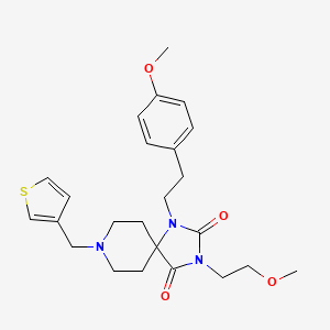 molecular formula C24H31N3O4S B5095173 3-(2-methoxyethyl)-1-[2-(4-methoxyphenyl)ethyl]-8-(3-thienylmethyl)-1,3,8-triazaspiro[4.5]decane-2,4-dione 