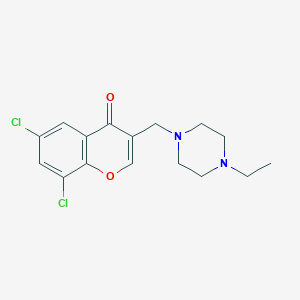 molecular formula C16H18Cl2N2O2 B5095226 6,8-Dichloro-3-[(4-ethylpiperazin-1-yl)methyl]chromen-4-one 