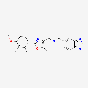 1-(2,1,3-benzothiadiazol-5-yl)-N-[[2-(4-methoxy-2,3-dimethylphenyl)-5-methyl-1,3-oxazol-4-yl]methyl]-N-methylmethanamine