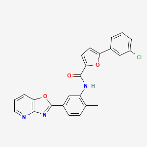 5-(3-chlorophenyl)-N-(2-methyl-5-[1,3]oxazolo[4,5-b]pyridin-2-ylphenyl)-2-furamide