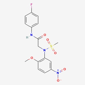 N~1~-(4-fluorophenyl)-N~2~-(2-methoxy-5-nitrophenyl)-N~2~-(methylsulfonyl)glycinamide