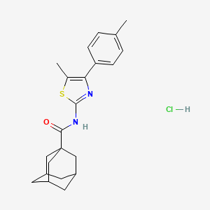 N-[5-methyl-4-(4-methylphenyl)-1,3-thiazol-2-yl]-1-adamantanecarboxamide hydrochloride