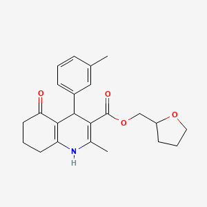 Tetrahydrofuran-2-ylmethyl 2-methyl-4-(3-methylphenyl)-5-oxo-1,4,5,6,7,8-hexahydroquinoline-3-carboxylate