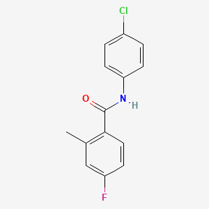 N-(4-chlorophenyl)-4-fluoro-2-methylbenzamide