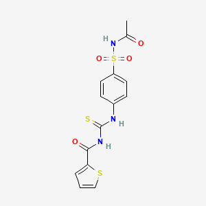 N-[({4-[(acetylamino)sulfonyl]phenyl}amino)carbonothioyl]-2-thiophenecarboxamide