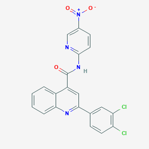 2-(3,4-dichlorophenyl)-N-(5-nitro-2-pyridinyl)-4-quinolinecarboxamide