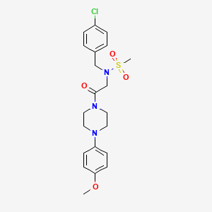 N-[(4-CHLOROPHENYL)METHYL]-N-{2-[4-(4-METHOXYPHENYL)PIPERAZIN-1-YL]-2-OXOETHYL}METHANESULFONAMIDE