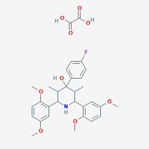 2,6-Bis(2,5-dimethoxyphenyl)-4-(4-fluorophenyl)-3,5-dimethylpiperidin-4-ol;oxalic acid