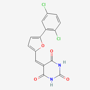 5-{[5-(2,5-dichlorophenyl)-2-furyl]methylene}-2,4,6(1H,3H,5H)-pyrimidinetrione